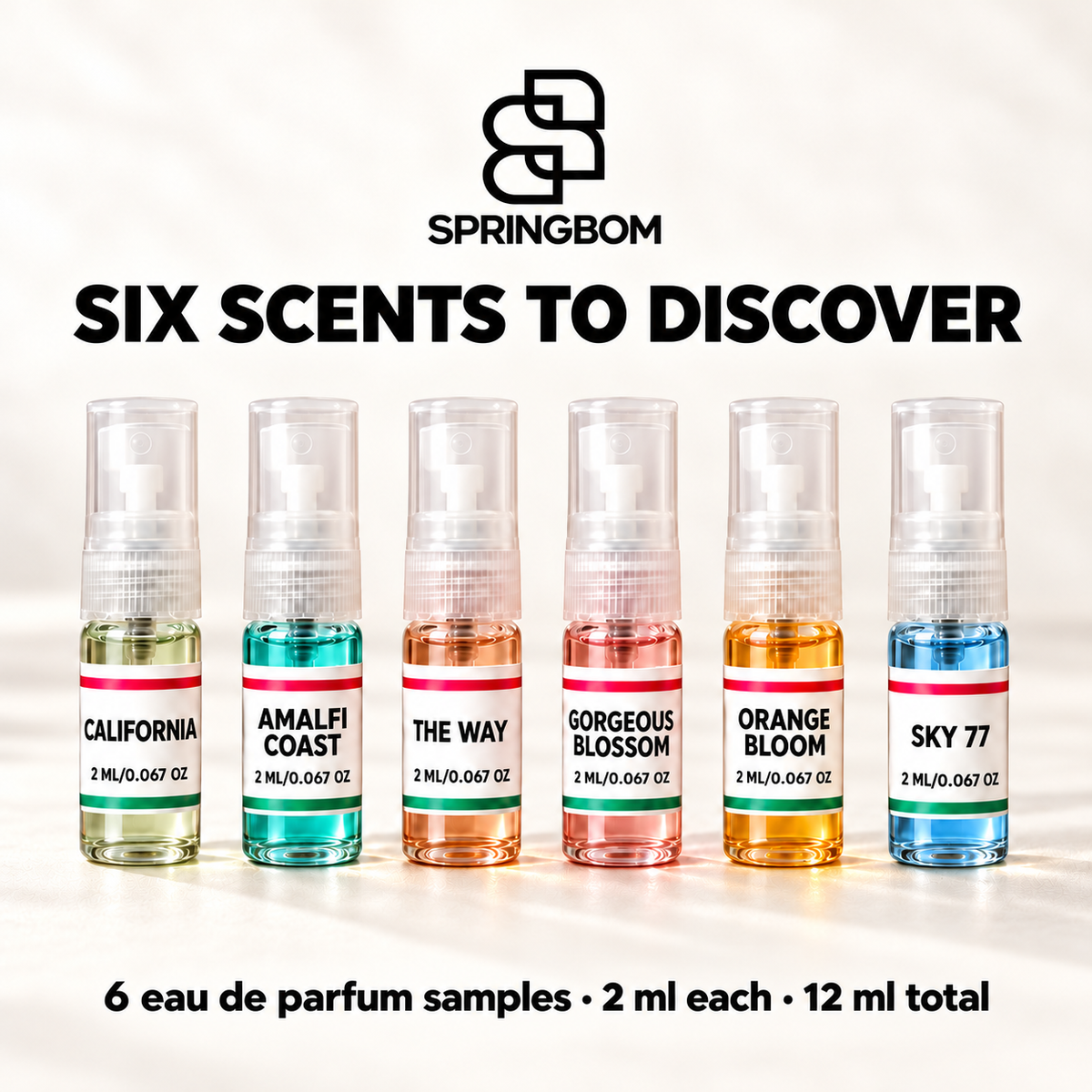 Perfume Discovery Set – 6 x 2ml Eau de Parfum Samples