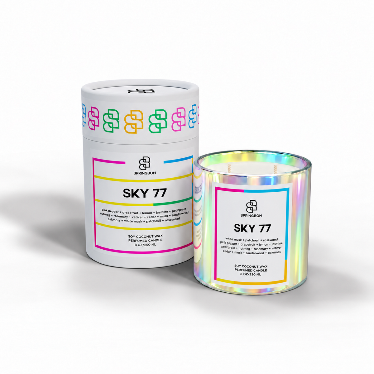 Sky 77 handmade coconut soy candle – detail 3