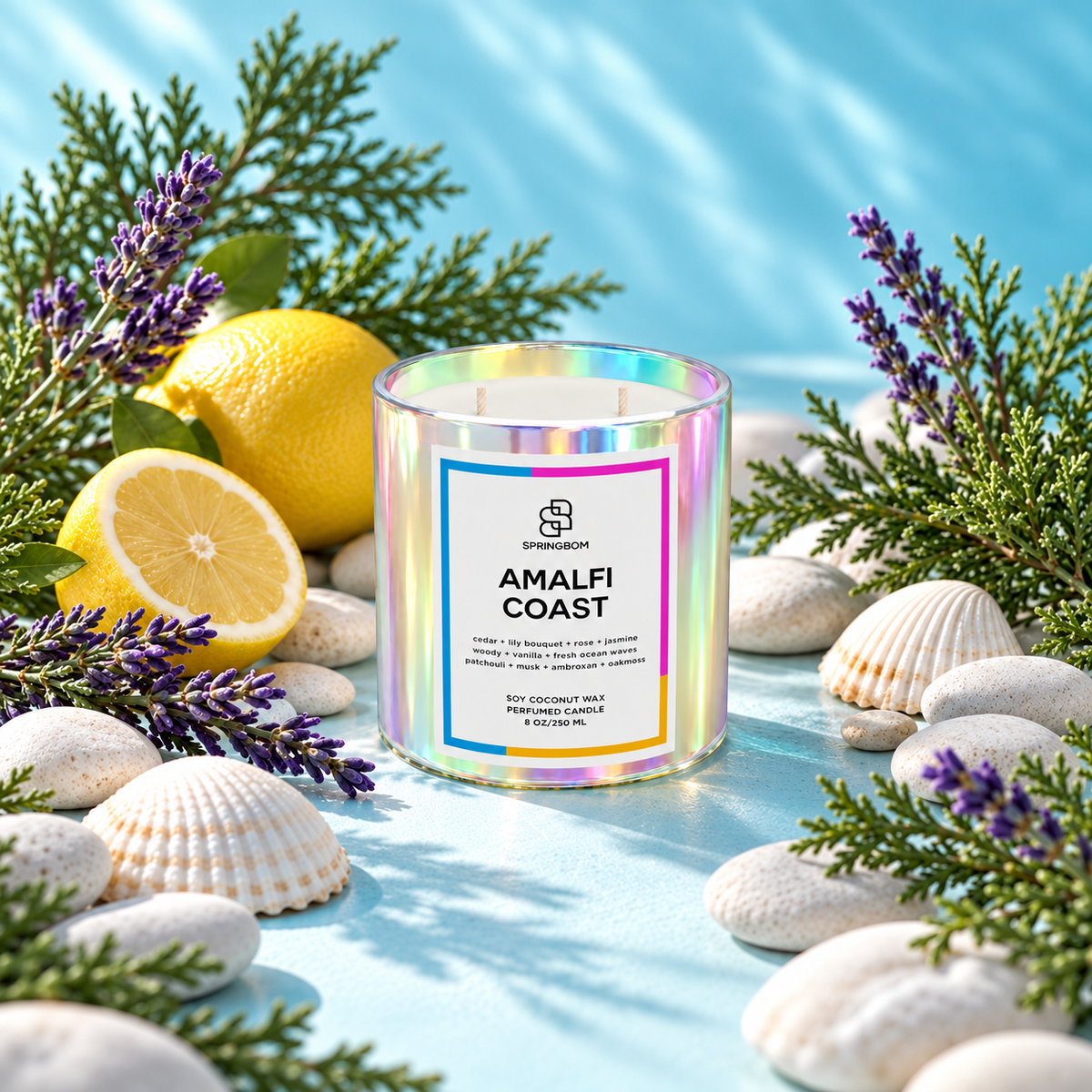 Amalfi Coast handmade coconut soy candle – product view