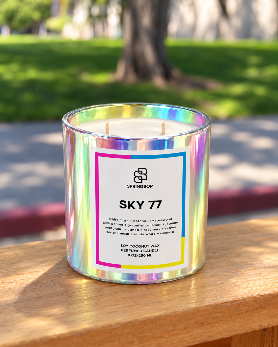 Sky 77 handmade coconut soy candle – detail 4