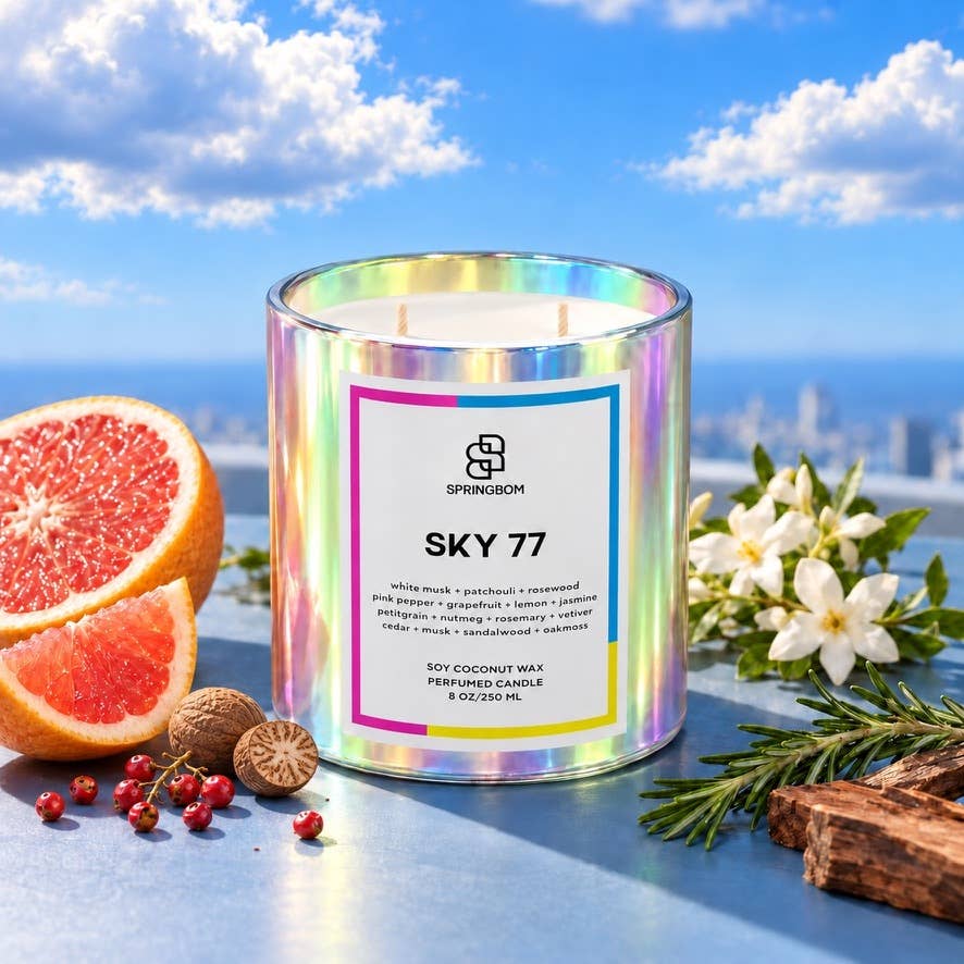 Sky 77 handmade coconut soy candle – product view