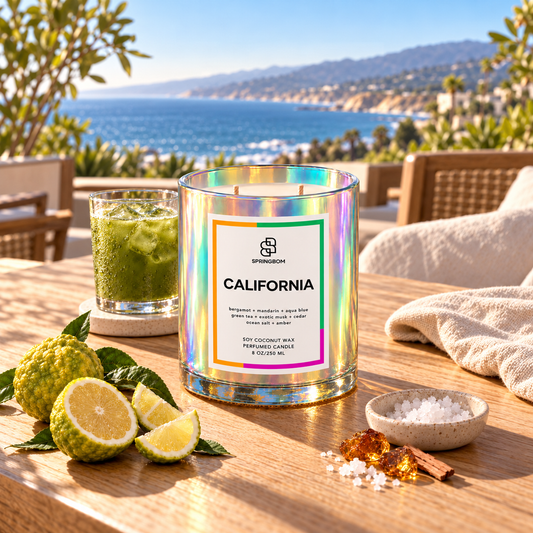 California handmade coconut soy candle – product view