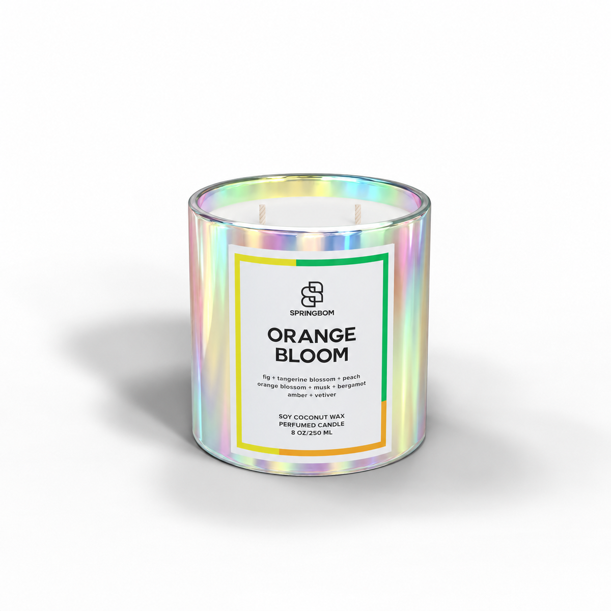 Orange Bloom handmade coconut soy candle – detail 2