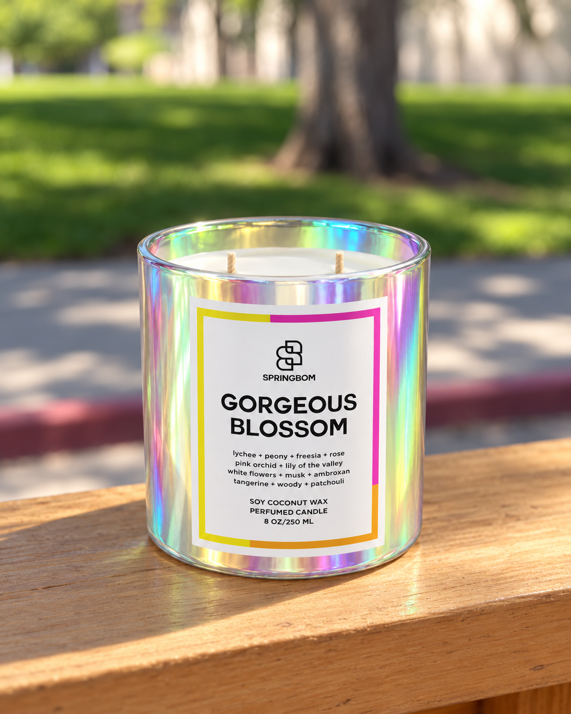 Gorgeous Blossom handmade coconut soy candle – detail 4