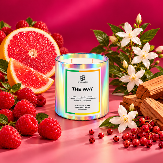 The Way Raspberry & Jasmine Handmade Coconut Soy Candle